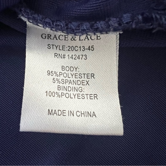 NWOT Grace & Lace Blue Velvet Lace Trim Cami - Picture 10 of 10